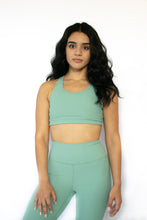 Load image into Gallery viewer, Classic Ribbed Sports Bra Sage