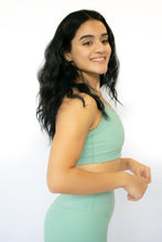 Load image into Gallery viewer, Classic Ribbed Sports Bra Sage