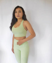 Load image into Gallery viewer, Classic Ribbed Leggings Lime

