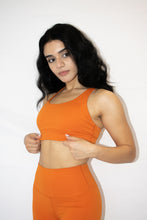 Load image into Gallery viewer, Tangerine Sports bra

